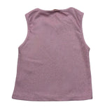 Please Canotta Tinta Unita Giromanica per Bambina MO04072G73 ROSA PLEASE 