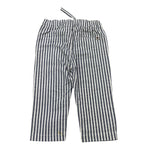 Please Pantalone Bicolore con Fantasia A Righe per Neonato PE54271B73 BIANCO PLEASE 