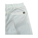 Please Pantalone tinta unita con Elastico In Vita Bianco per Neonato PE54272B13 BIANCO PLEASE 