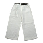 Please Pantalone Tinta Unita Modello Palazzo per Bambina PE66130G7 BIANCO PLEASE 