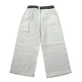 Please Pantalone Tinta Unita Modello Palazzo per Bambina PE66130G7 BIANCO PLEASE 
