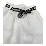 Please Pantalone Tinta Unita Modello Palazzo per Bambina PE66130G7 BIANCO PLEASE 