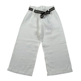 Please Pantalone Tinta Unita Modello Palazzo per Neonata PE66130G7N BIANCO PLEASE 