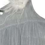 Please Tuta Intera Tinta Unita Giromanica per Bambina TC06290G73 ARGENTO PLEASE 