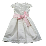 Pure Firenze Abito Mezza tinta unita Cn Cinturino Panna per Bambina PC01245 PANNA PURE FIRENZE 