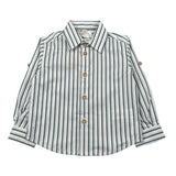 Pure Firenze Camicia Manica Lunga Fantasia A Righe per Neonato PC03177 BIANCO PURE FIRENZE 