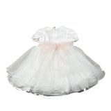 Pure Firenze Abito Cerimonia tinta unita con Tulle Bianco per Neonata PC03202 BIANCO PURE FIRENZE 