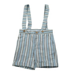 Pure Firenze Bermuda Fantasia A Righe con Bretelle per Neonato PC03291 AZZURRO PURE FIRENZE 