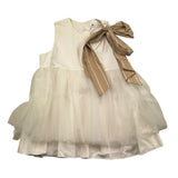 Pype Camicia Giromanica Tinta Unita con Tulle per Bambina LOREN PANNA PYPE 