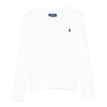 Ralph Lauren Cardigan Tinta Unita con Trecce per Bambina 312543047064 BIANCO RALPH LAUREN 