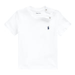 Ralph Lauren T-Shirt Girocollo Tinta Unita con Ricamo per Neonato 320832904033 BIANCO RALPH LAUREN 