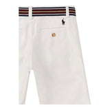 Ralph Lauren Bermuda Tinta Unita con Cintura per Bambino 322863960013 BIANCO RALPH LAUREN 