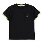 Refrigiwear T-Shirt Girocollo Tinta Unita con Stampa per Bambino 107RMJS25 NERO REFRIGIWEAR 