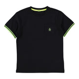 Refrigiwear T-Shirt Girocollo Tinta Unita con Stampa per Bambino 107RMJS25 NERO REFRIGIWEAR 
