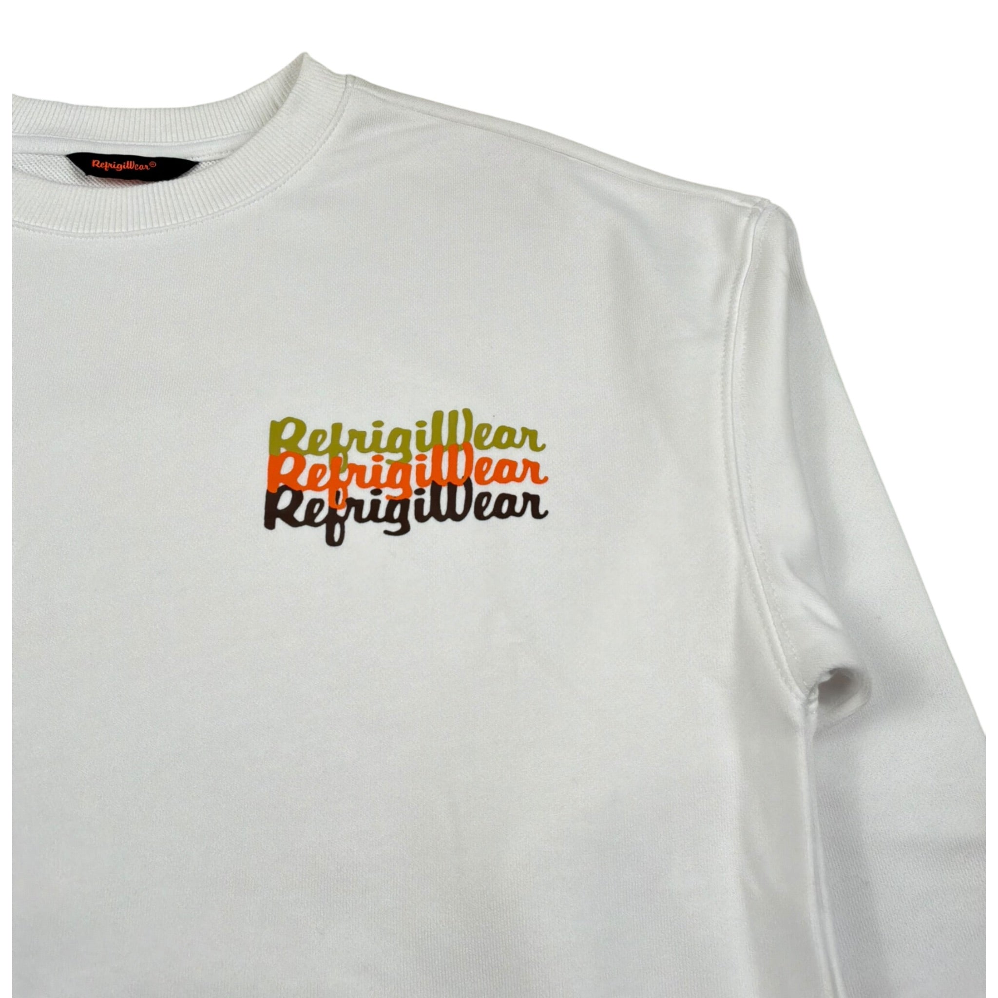Refrigiwear Felpa Chiusa Girocollo Tinta Unita per Bambino 119WRMJS25 BIANCO REFRIGIWEAR 
