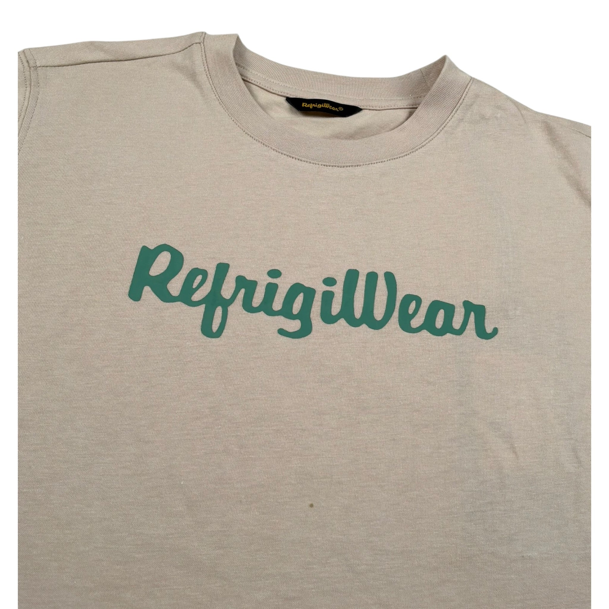 Refrigiwear T-Shirt Girocollo Tinta Unita con Logo per Bambino 136TRMJ25 BEIGE REFRIGIWEAR 