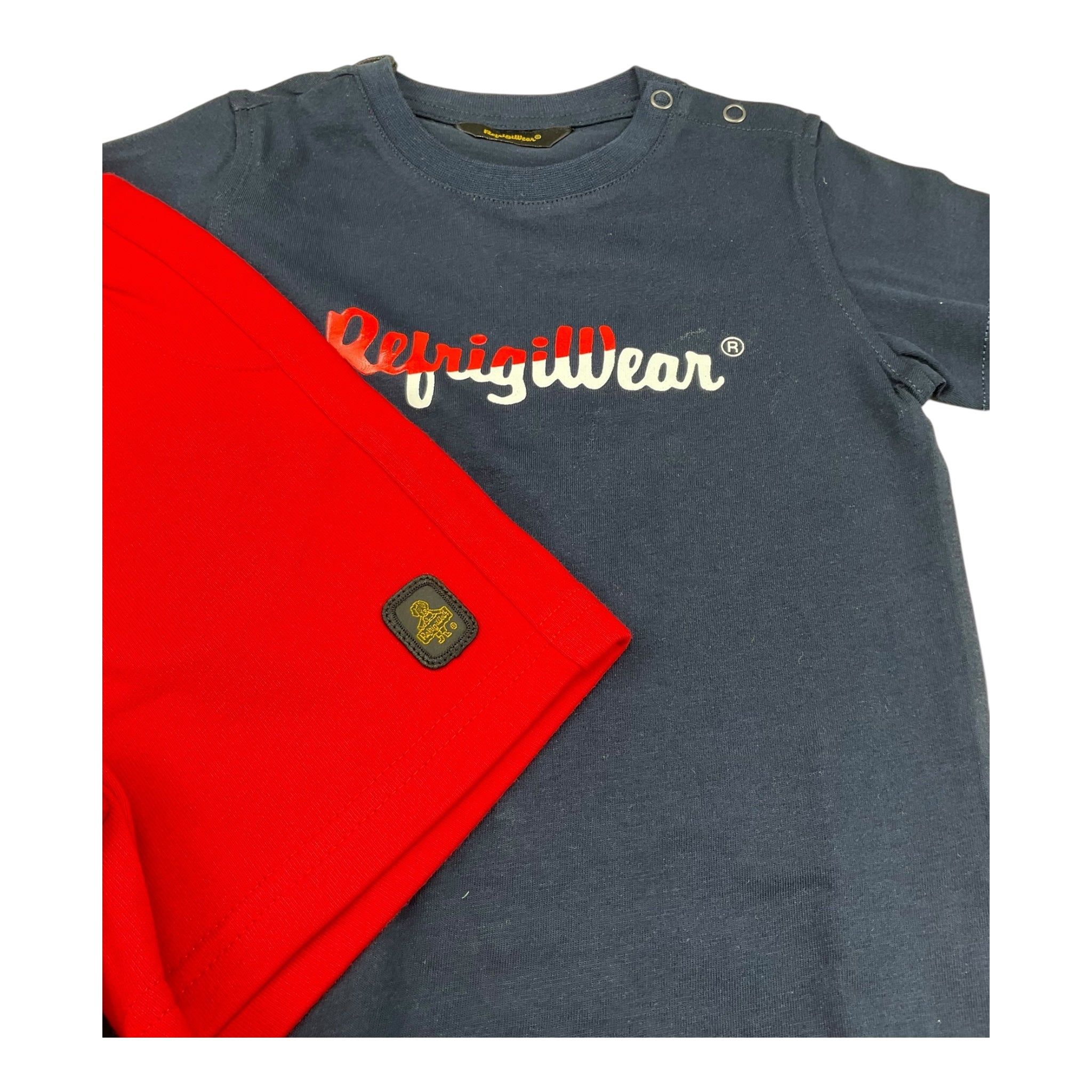 Refrigiwear Completo 2 Pezzi T-Shirt-Bermuda per Neonato 208DRMNS25 BLU/ROSSO REFRIGIWEAR 