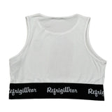 Refrigiwear Top Tinta Unita con Elastico Logato per Bambina 341YRFJS25X BIANCO REFRIGIWEAR 