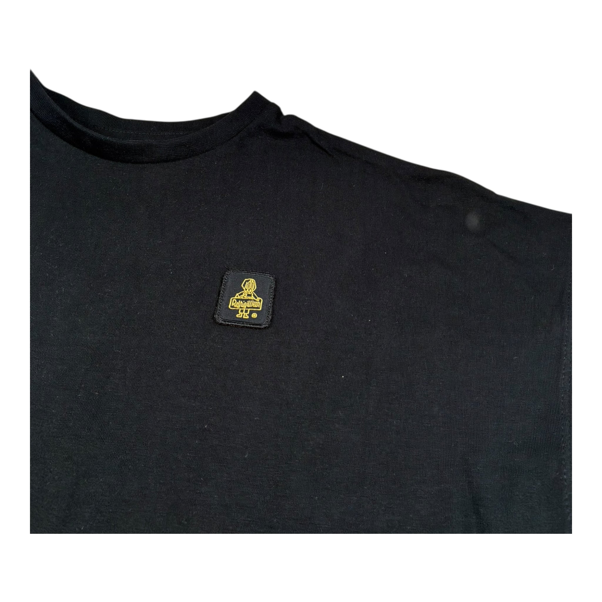Refrigiwear T-Shirt Girocollo Tinta Unita con Stampa per Bambino R1101W255 NERO REFRIGIWEAR 