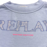 Replay Felpa Girocollo Tinta Unita con Stampa per Bambina SG2125 AZZURRO REPLAY 