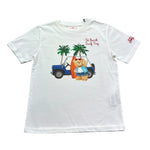 Saint Barth T-Shirt Girocollo Tinta Unita con Stampa per Bambino 00293L BIANCO SAINT BARTH 