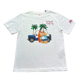 Saint Barth T-Shirt Girocollo Tinta Unita con Stampa per Bambino 00293L BIANCO SAINT BARTH 