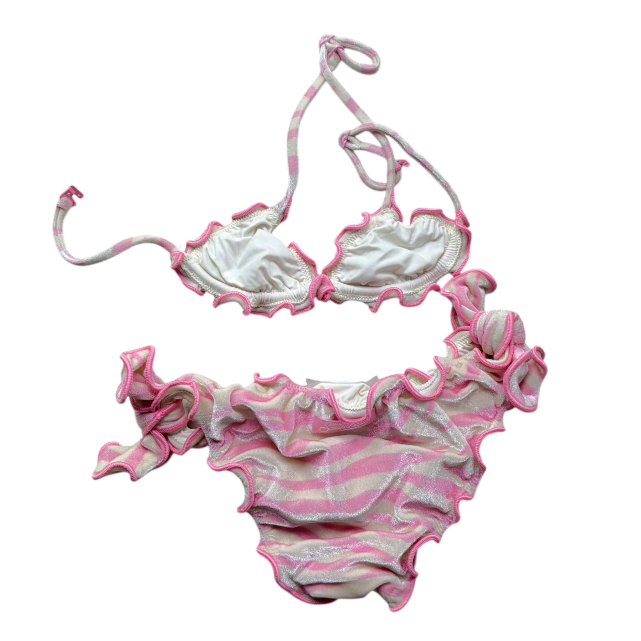 Saint Barth Costume 2 Pezzi Slip-Triangolo per Bambina 00579L PANNA SAINT BARTH 
