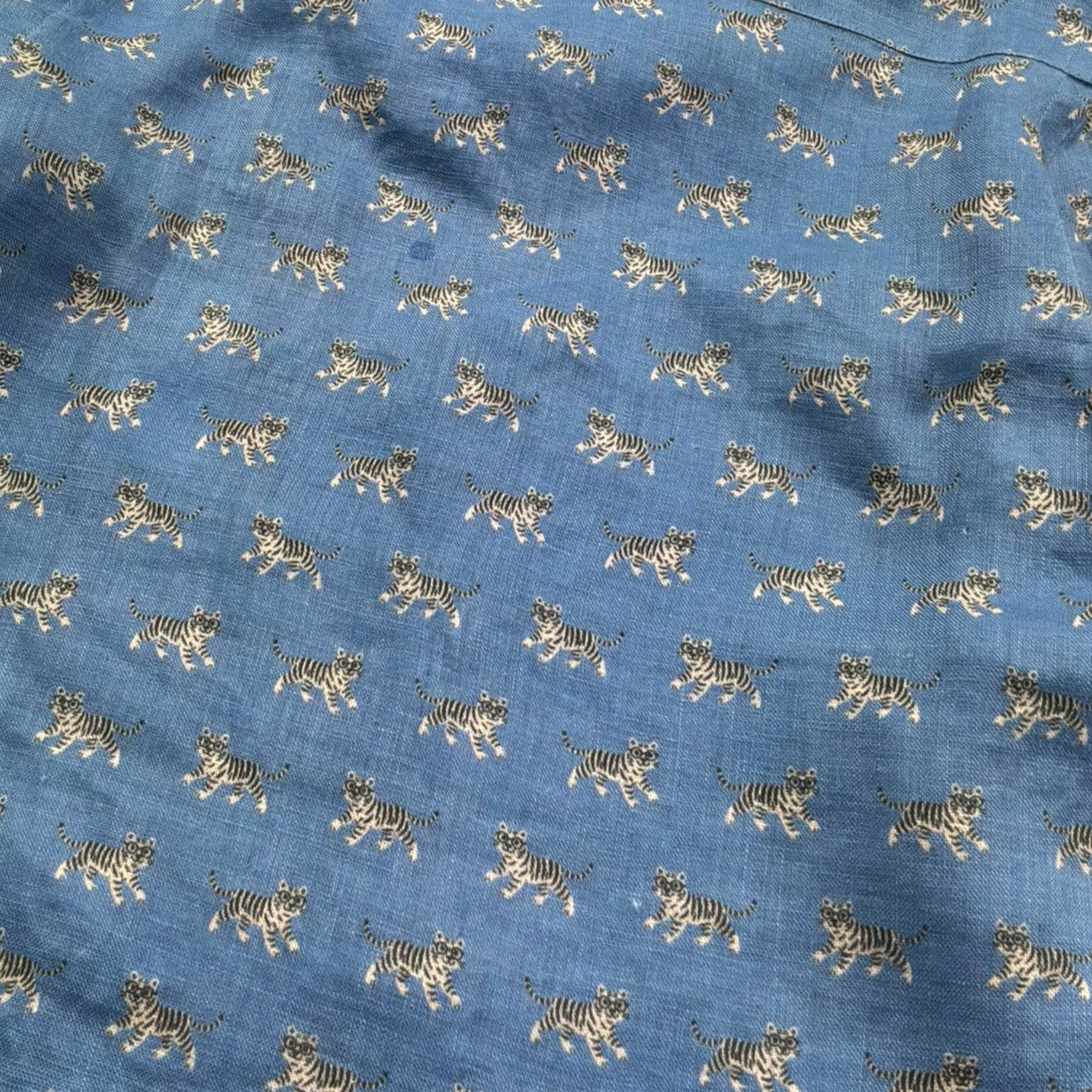Saint Barth Camicia Tinta Unita con Stampa per Bambino 00781L BLU SAINT BARTH 