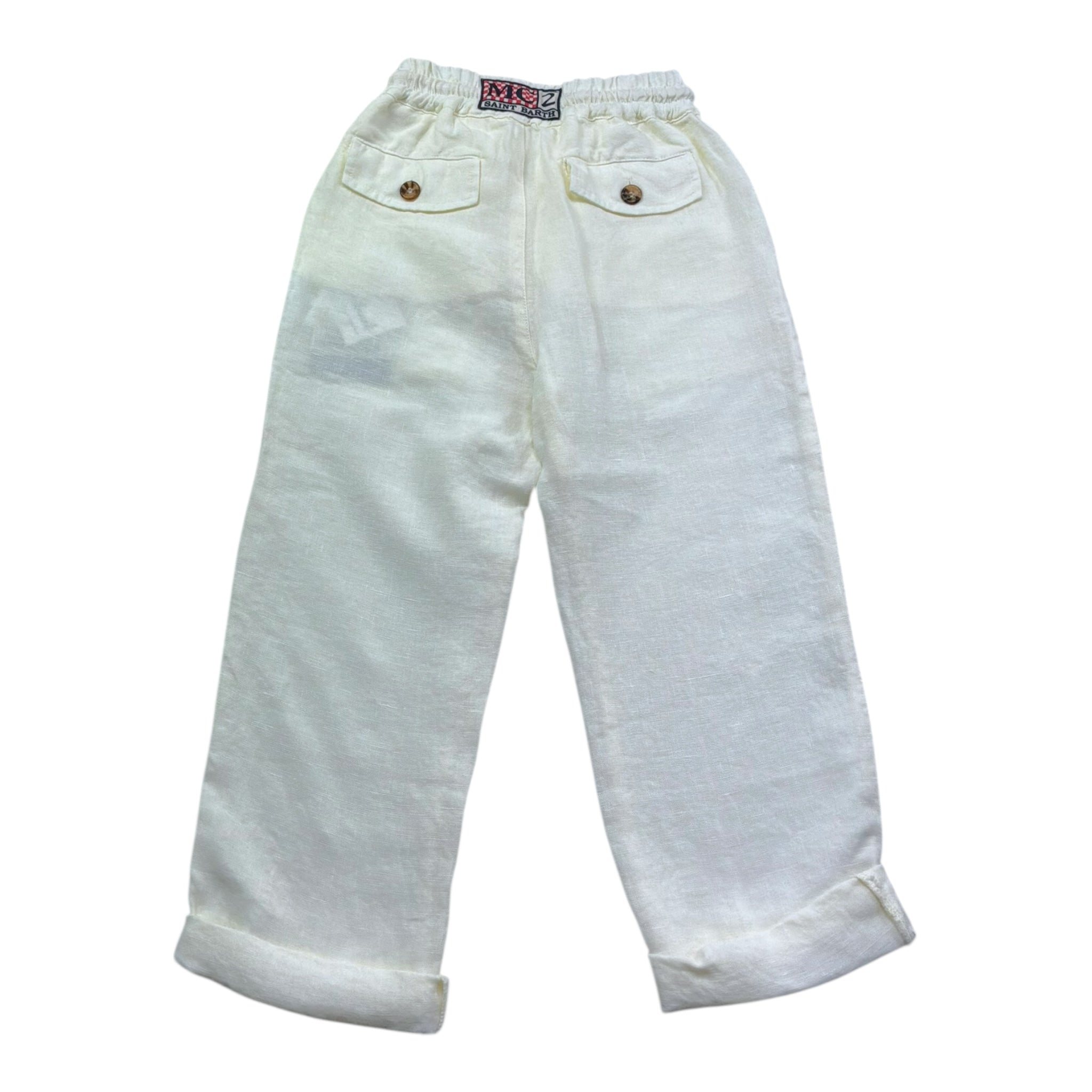 Saint Barth Pantalone Tinta Unita con Elastico In Vita per Bambino 00814L GIALLO SAINT BARTH 