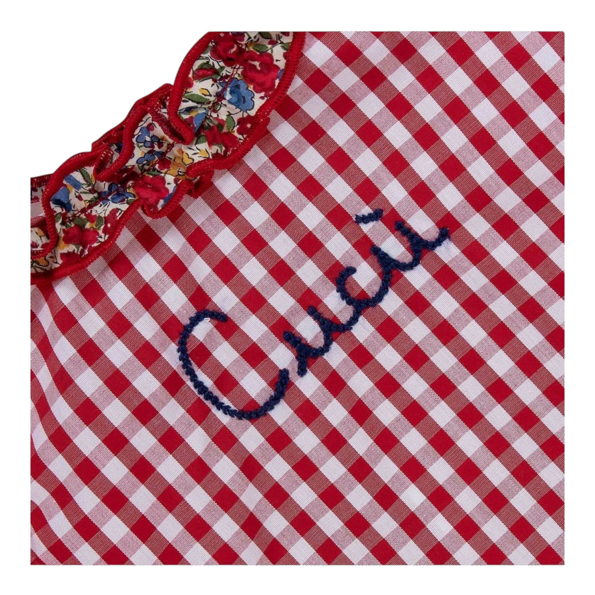 Saint Barth Completo 2 Pezzi Camicia-Coulotte Bicolore per Neonata ABB00022 ROSSO SAINT BARTH 
