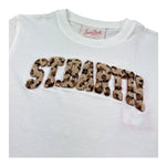 Saint Barth Abito Mezza Manica Tinta Unita con Frange per Bambina ABBEY1 BIANCO SAINT BARTH 
