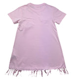 Saint Barth Abito Mezza Manica Tinta Unita con Frange per Bambina ABY ROSA SAINT BARTH 