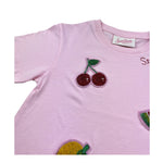 Saint Barth Abito Mezza Manica Tinta Unita con Frange per Bambina ABY ROSA SAINT BARTH 