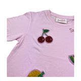 Saint Barth Abito Mezza Manica Tinta Unita con Frange per Bambina ABY ROSA SAINT BARTH 