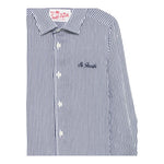 Saint Barth Camicia Manica Lunga Fantasia A Righe per Neonato AGN000101183 BLU SAINT BARTH 