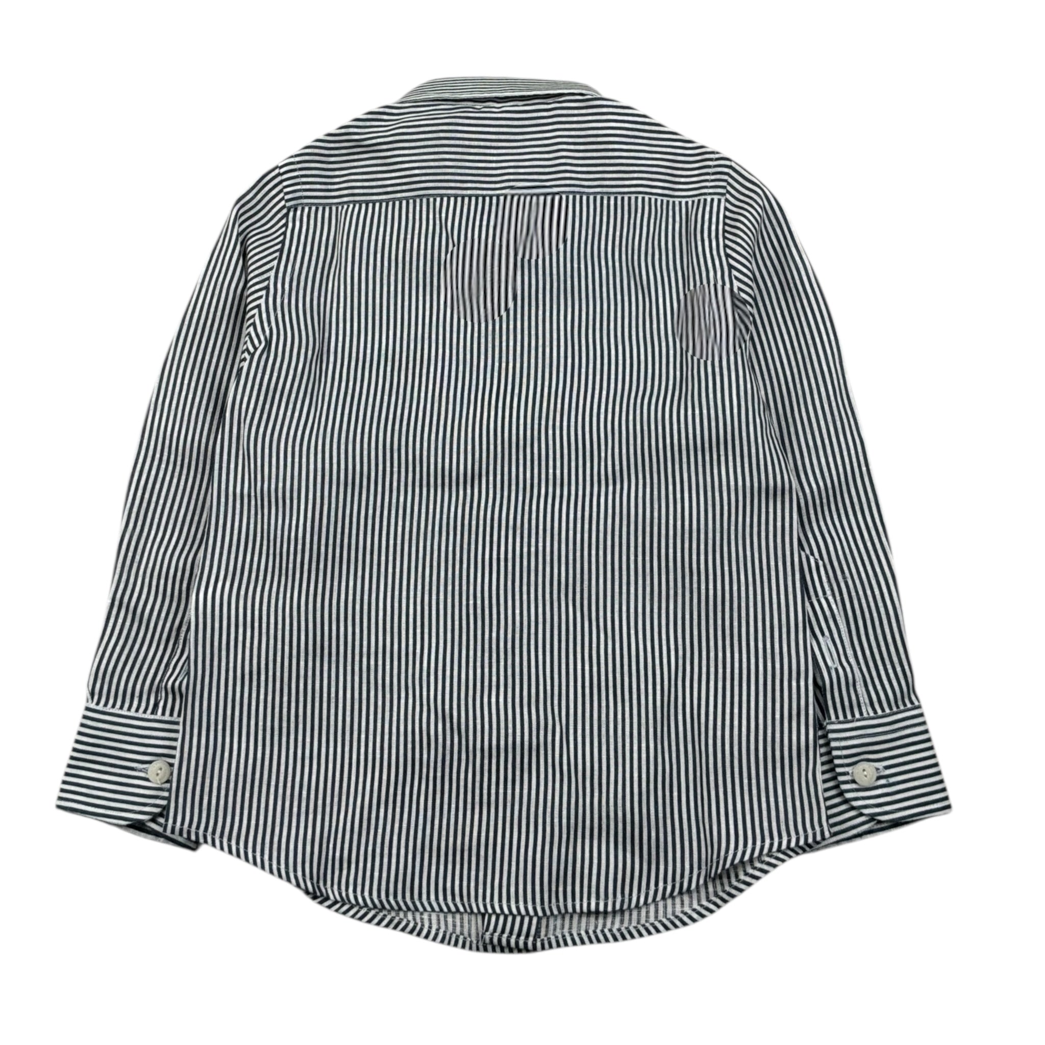 Saint Barth Camicia Manica Lunga Fantasia A Righe per Bambino AGN000101183J BLU SAINT BARTH 