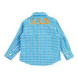Saint Barth Camicia Manica Lunga Fantasia Quadri per Bambino AGNESEM AZZURRO SAINT BARTH 
