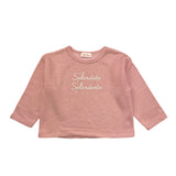 Saint Barth Felpa Girocollo Tinta Unita con Stampa per Bambina ANGL001 ROSA SAINT BARTH 