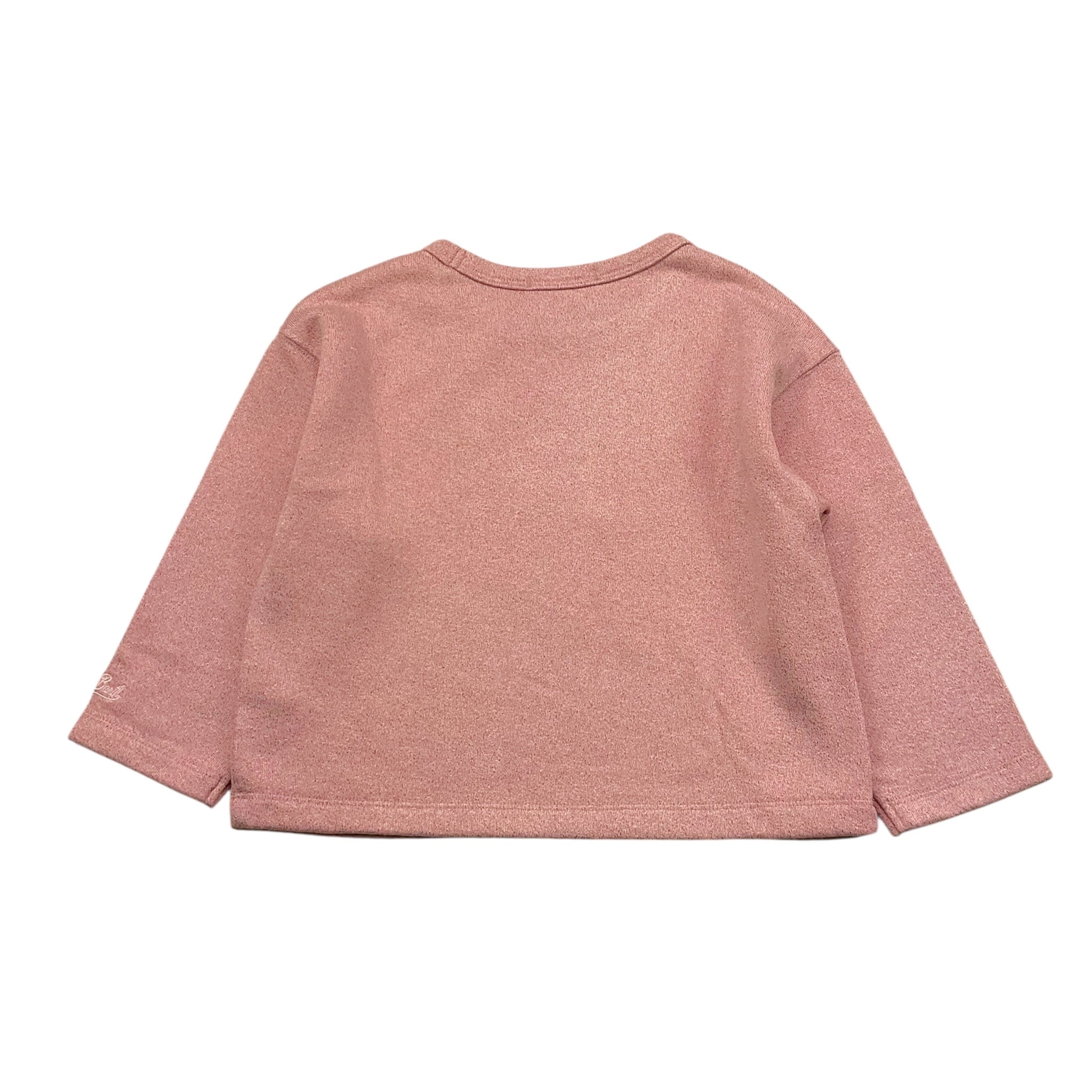Saint Barth Felpa Girocollo Tinta Unita con Stampa per Bambina ANGL001 ROSA SAINT BARTH 