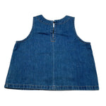 top in denim tinta unita giromanica AYL0001 BLU SAINT BARTH 