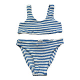 Saint Barth Costume 2 Pezzi Fascia-Mutandina per Bambina BAKERW BIANCO/AZZURRO SAINT BARTH 