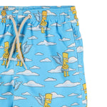Saint Barth Costume Tinta Unita con Stampa Bart per Bambino BARTANGEL AZZURRO SAINT BARTH 