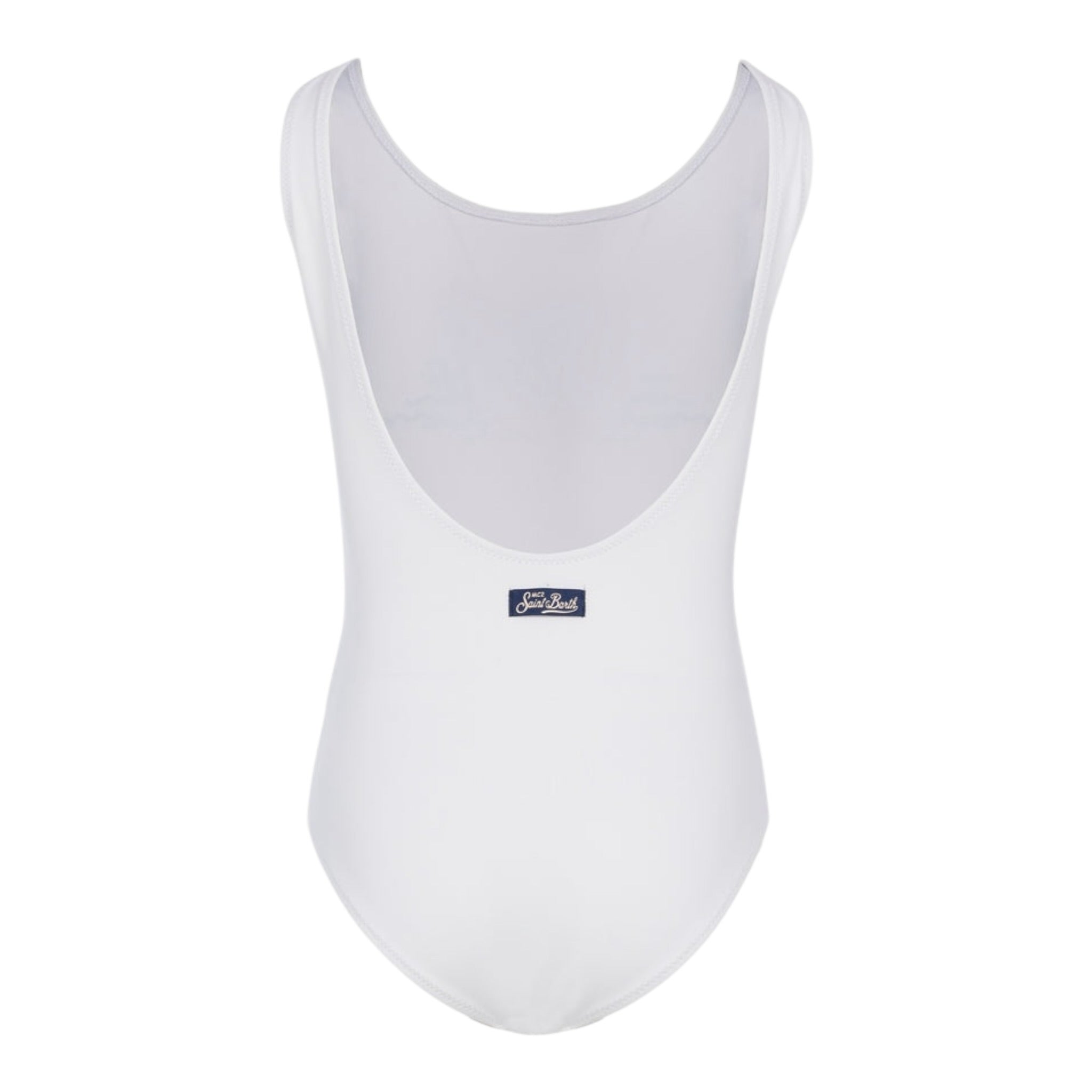 Saint Barth Costume Intero Tinta Unita con Brillantini per Neonata CARA00101N BIANCO SAINT BARTH 