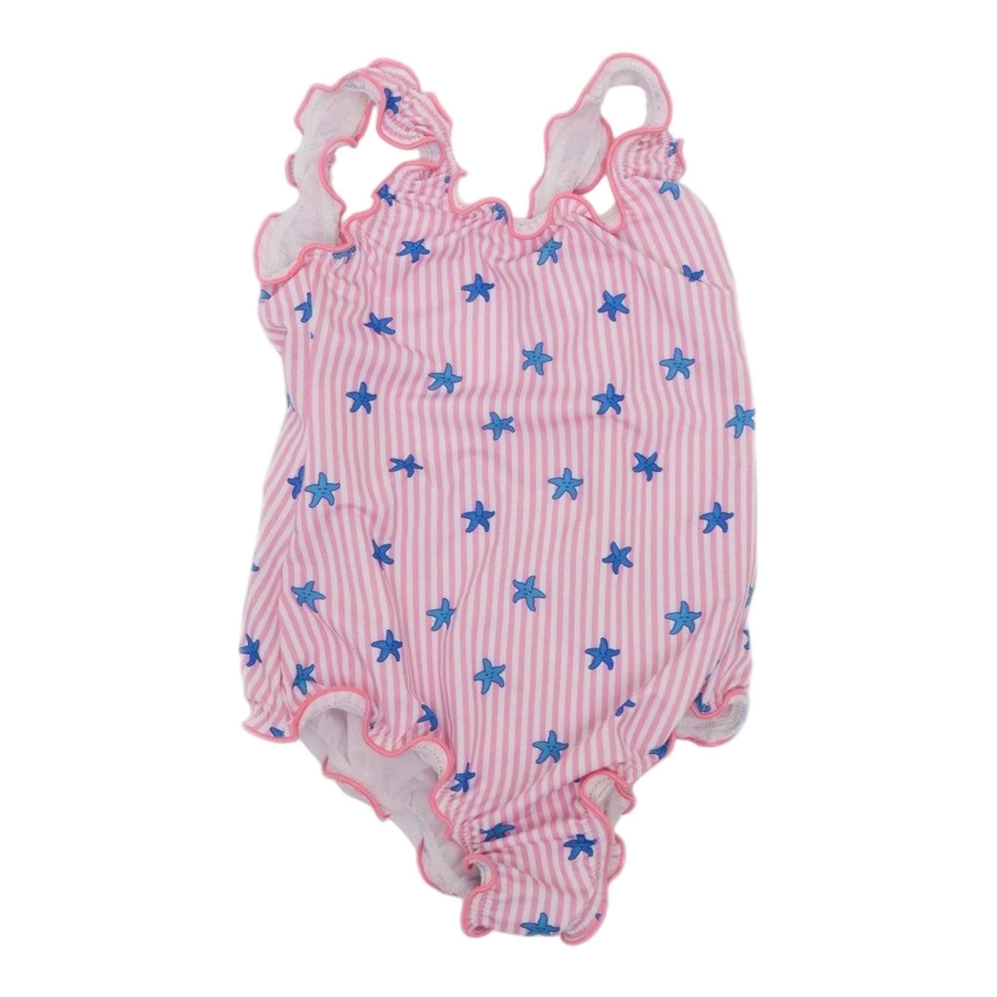 Saint Barth Costume Intero Bicolore con Fantasia A Righe per Neonata CLIO001NX BIANCO/ROSA SAINT BARTH 