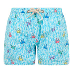 Saint Barth Costume Tinta Unita con Stampe Granchio per Neonato COMFORTLIGHTN AZZURRO SAINT BARTH 