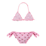 Saint Barth Costume 2 Pezzi Triangolo-Slip Tinta Unita Fantasia  per Bambina CRIS003 BIANCO/ROSA SAINT BARTH 