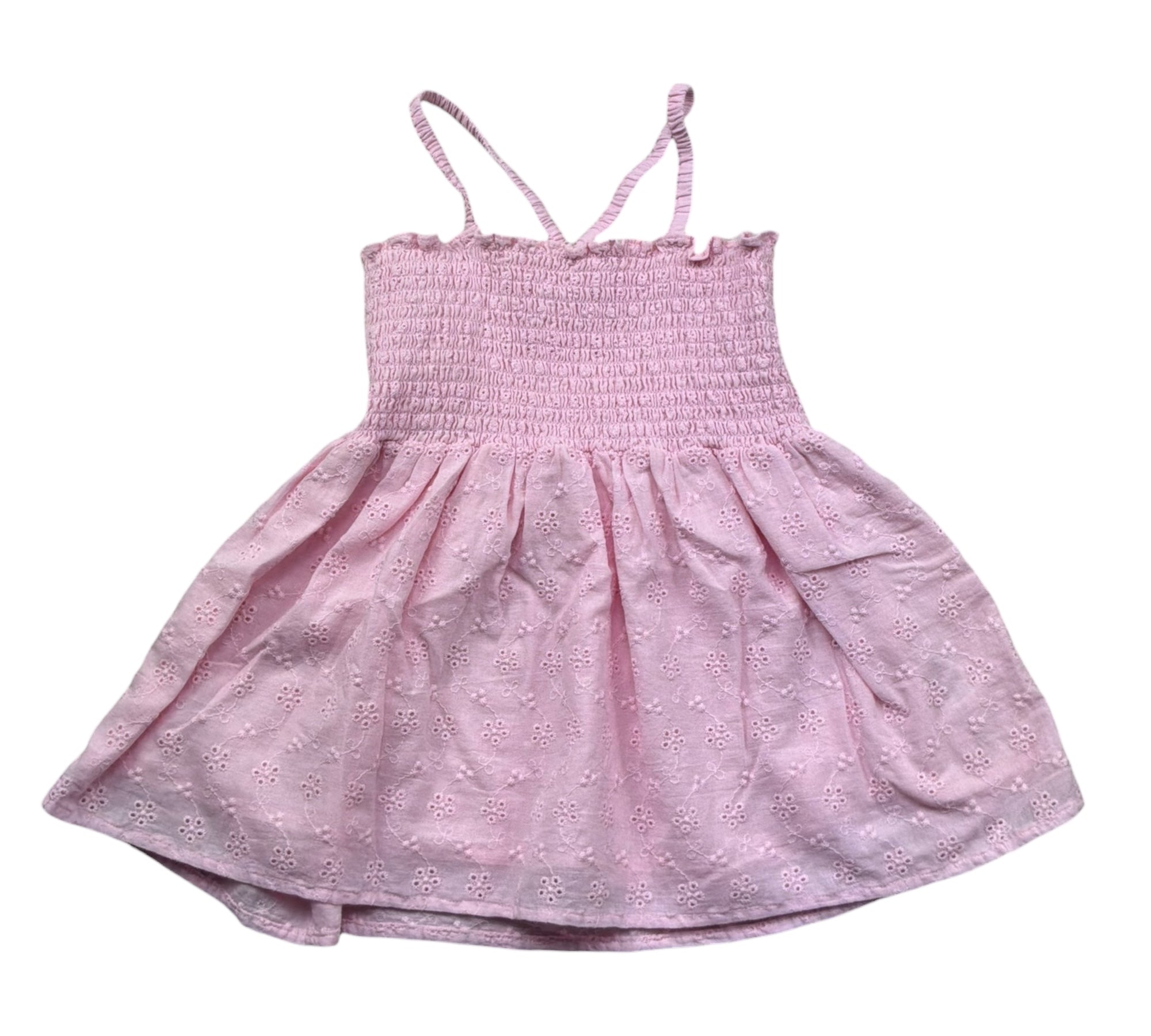 Saint Barth Camicia Bretelline Tinta Unita In Pizzo Sangallo per Bambina IRMINE ROSA SAINT BARTH 