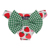 Saint Barth Costume Modello Slip Tinta Unita con Fantasia Fragole per Neonata MAD0001 BIANCO SAINT BARTH 