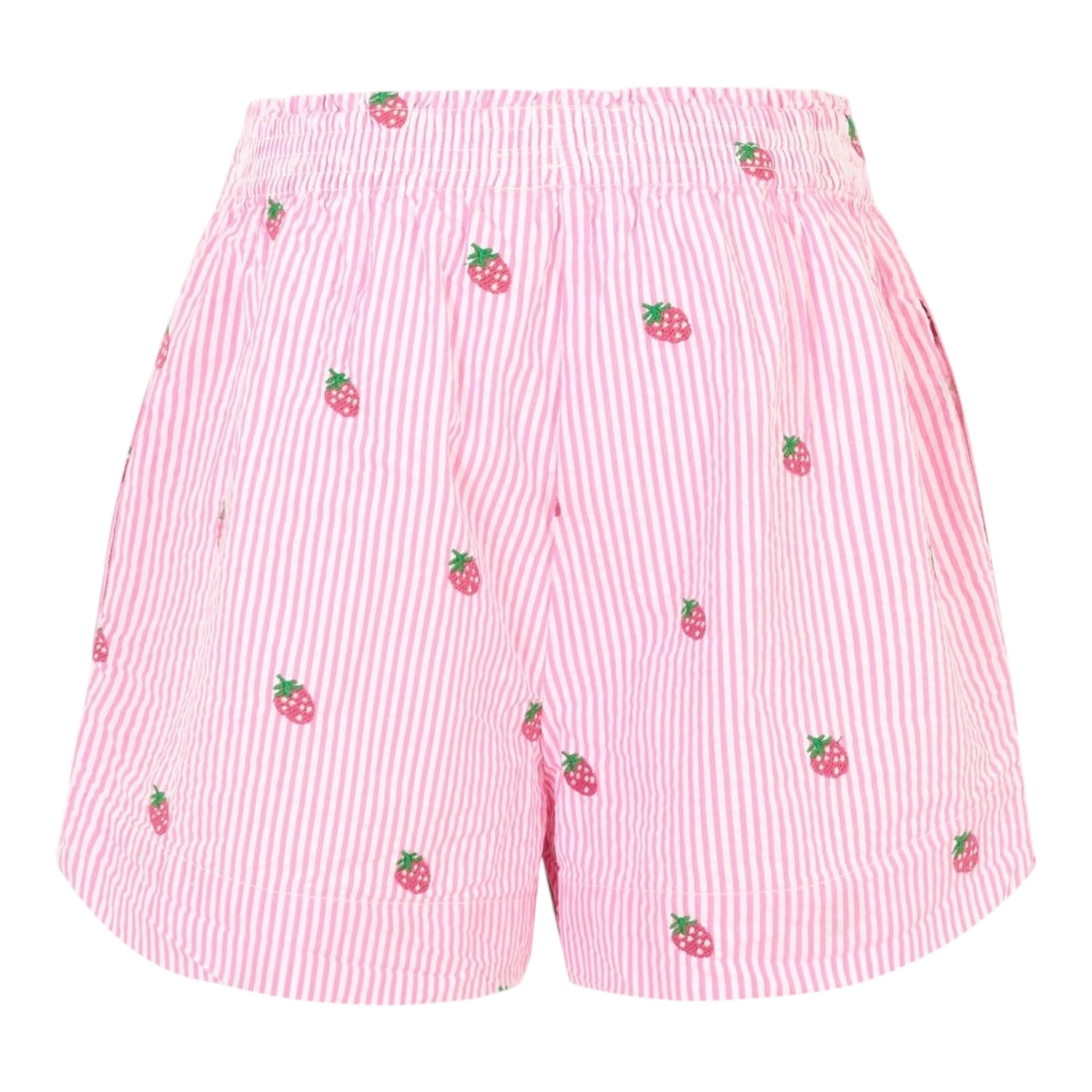 Saint Barth Short Bicolore con Fantasia A Righe per Bambina MEA001X BIANCO/ROSA SAINT BARTH 