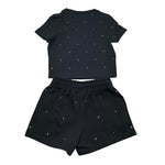 Saint Barth Completo 2 Pezzi T-Shirt-Short Tinta Unita per Bambina NIVES NERO SAINT BARTH 